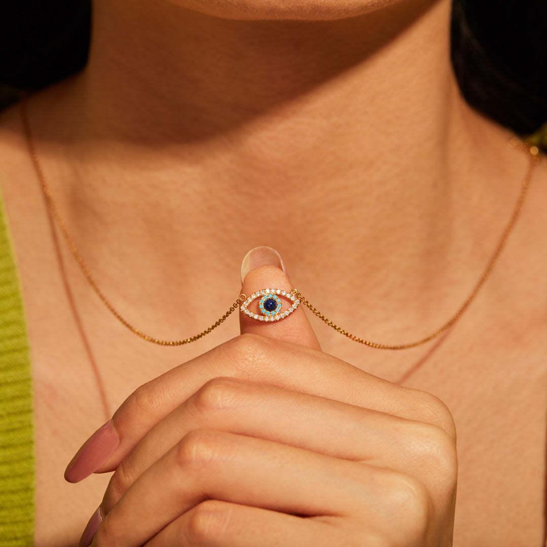 Crystal Eye Necklace - Zodiaque Jewellery