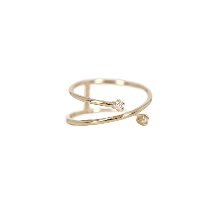 Gold Twist Ring - Zodiaque Jewellery