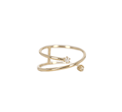 Gold Twist Ring - Zodiaque Jewellery