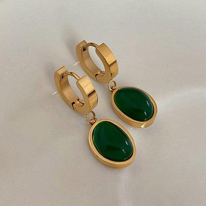 Emerald Earrings - Zodiaque Jewellery