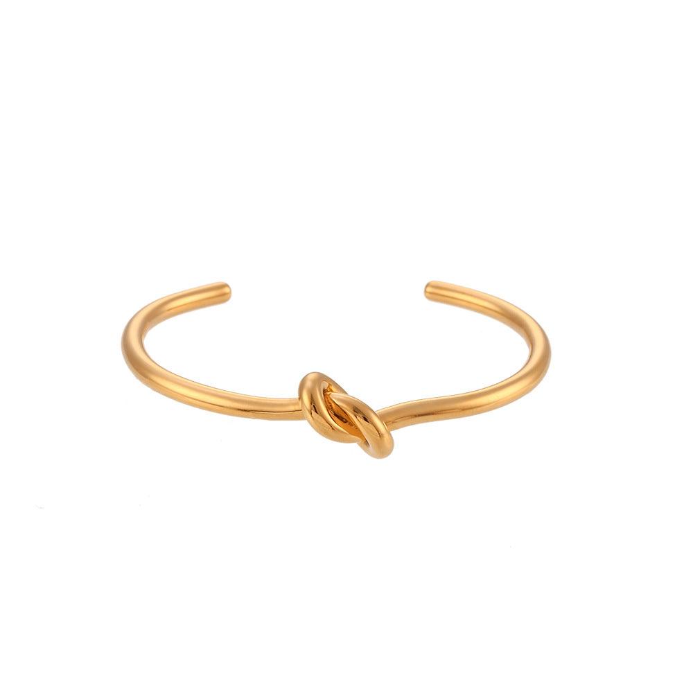 Gold Knot Bangle - Zodiaque Jewellery