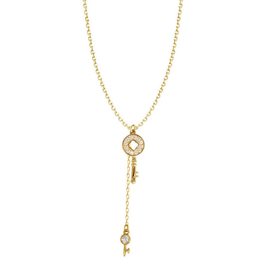 Gold Keys Necklace - Zodiaque Jewellery