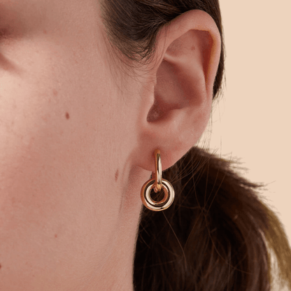 Double Hoop Earrings - Zodiaque Jewellery